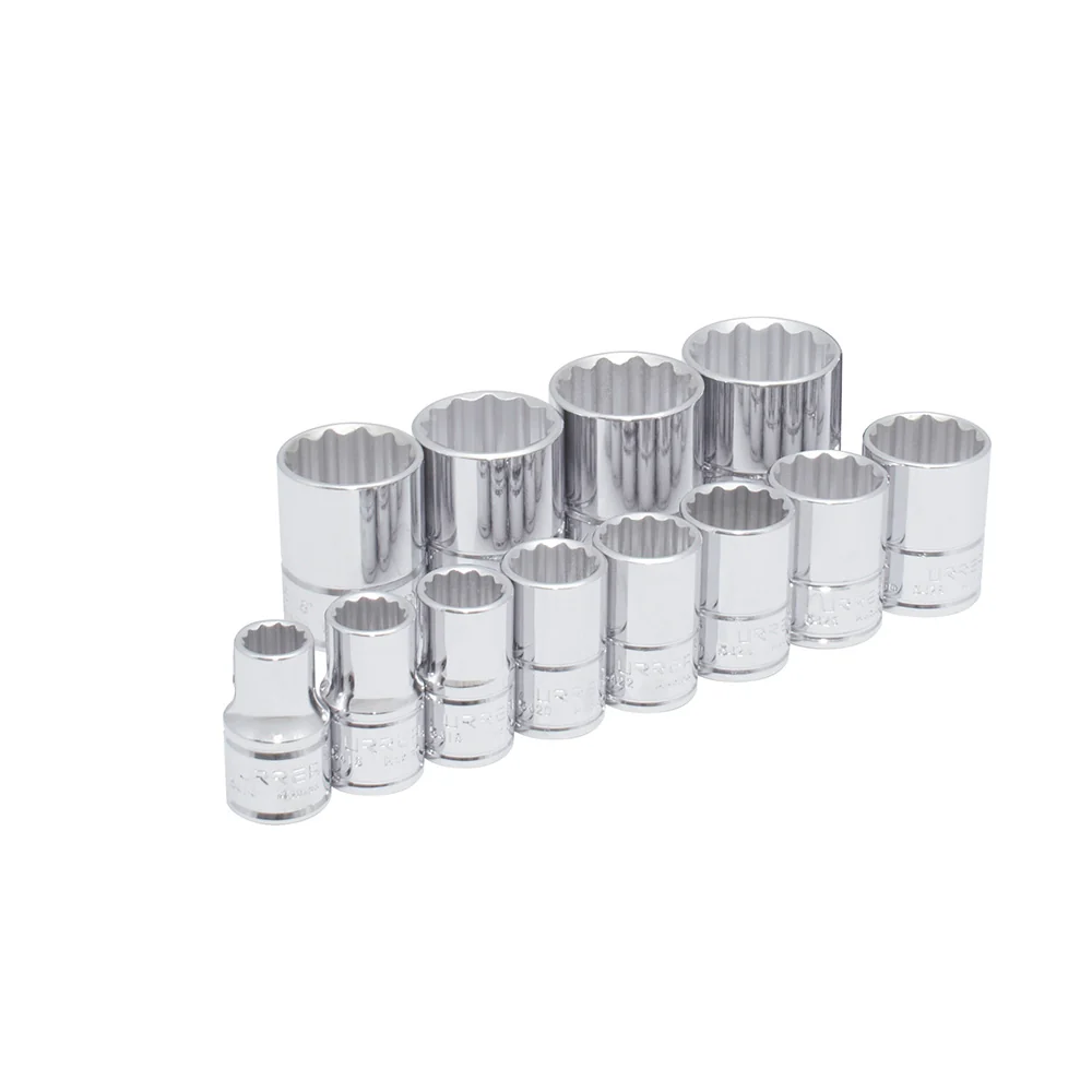 Juego de dados cuadro de 1/2", 12 puntas, métricos, 12 piezas Urrea URREA DS