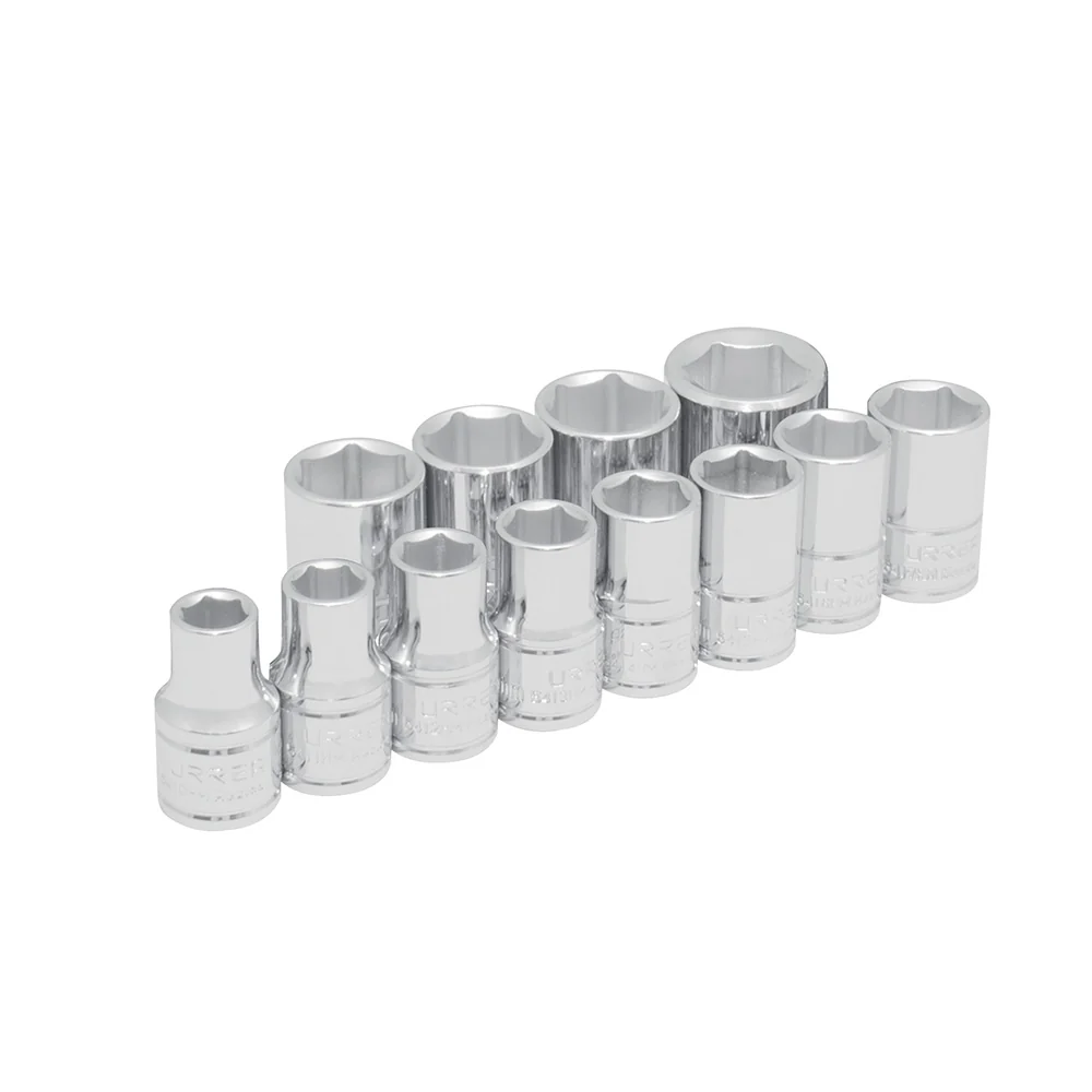 Juego de dados cuadro de 1/2", 6 puntas, métricos, 12 piezas Urrea URREA DS