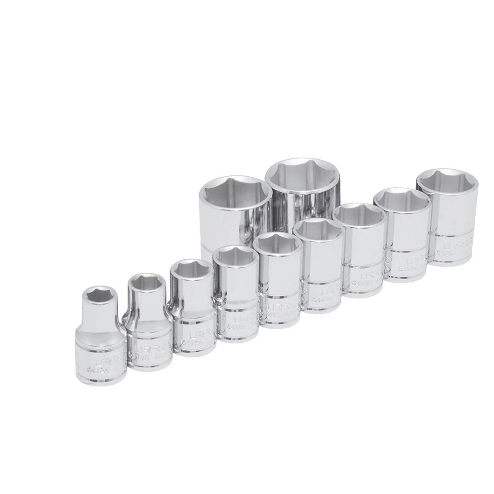 Juego de dados cuadro de 1/2", 6 puntas, en pulgadas, 11 piezas Urrea URREA DS