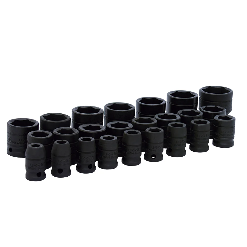 Juego de dados de impacto cuadro de 1/2", 6 puntas, métricos, 24 piezas Urrea URREA DS