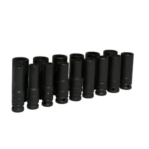 Juego de dados largos de impacto cuadro de 1/2", 6 puntas, métricos, 15 piezas Urrea URREA DS