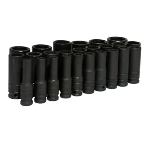 Juego de dados largos de impacto cuadro de 1/2", 6 puntas, métricos, 25 piezas Urrea URREA DS