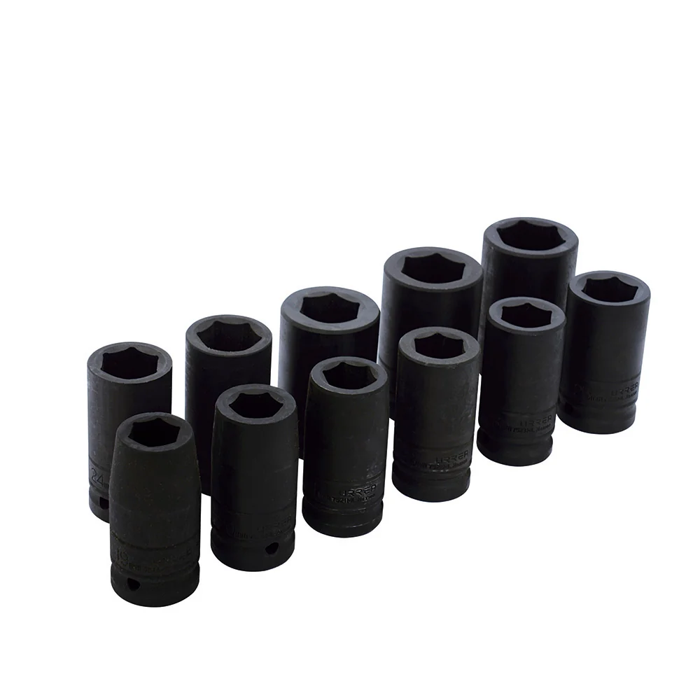 Juego de dados largos de impacto cuadro de 3/4", 6 puntas, métricos, 11 piezas Urrea URREA DS