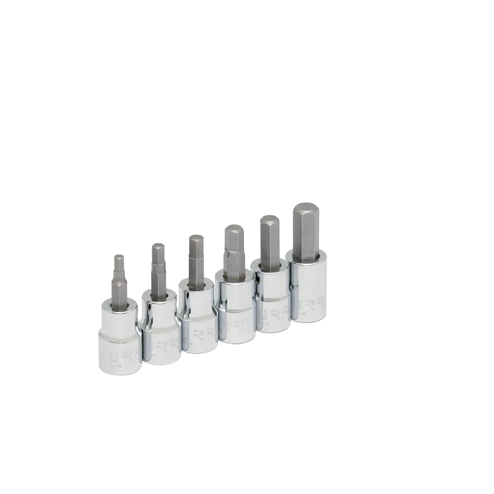Juego de dados punta hexagonal cuadro de 3/8", métricos, 6 piezas Urrea URREA DS