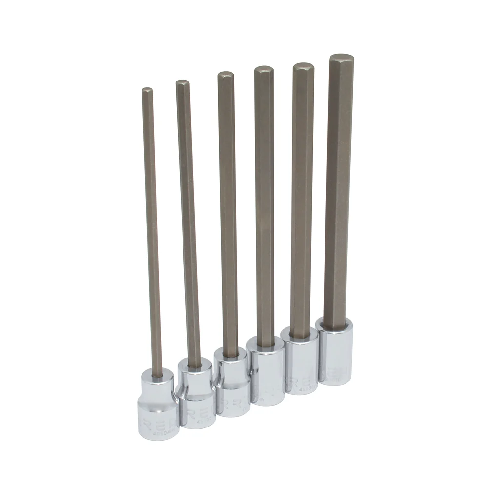 Juego de dados punta hexagonal extra larga cuadro de 3/8", métricos, 6 piezas Urrea URREA DS