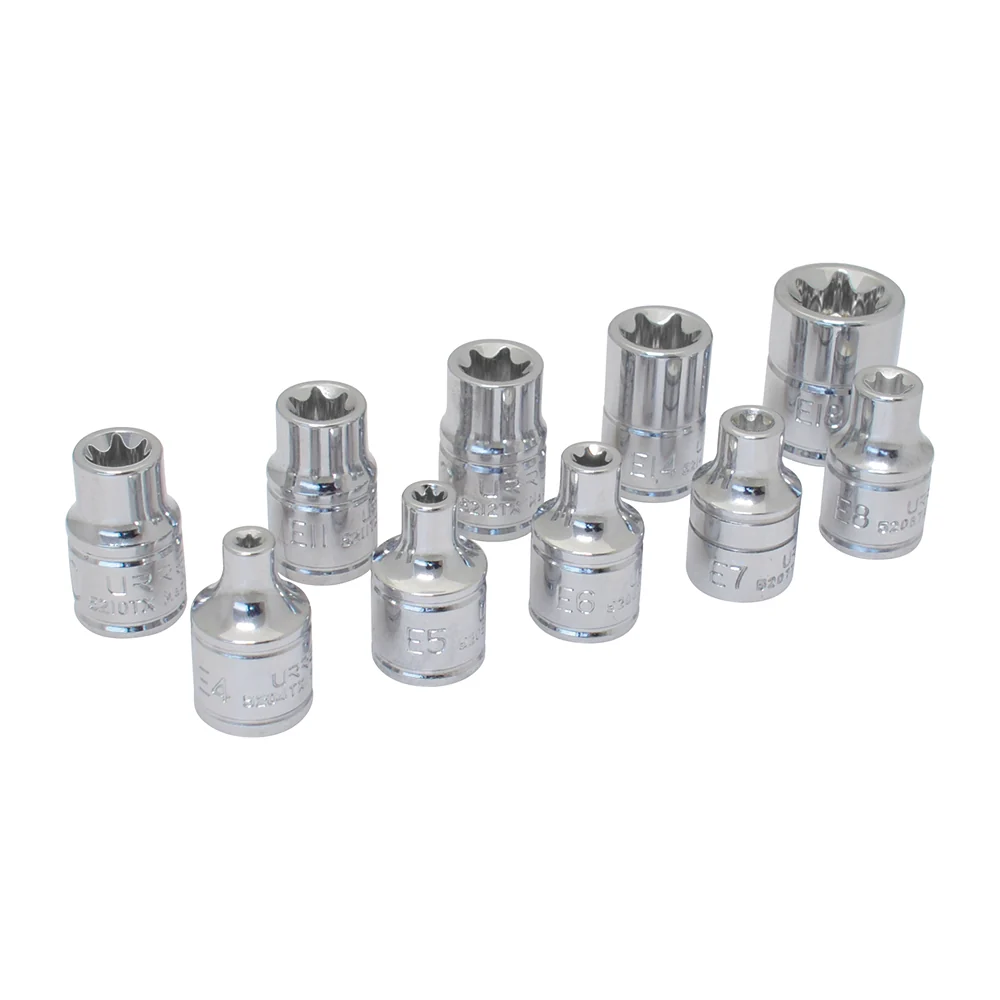 Juego de dados torx hembra cuadro de 3/8", 10 piezas Urrea URREA DS