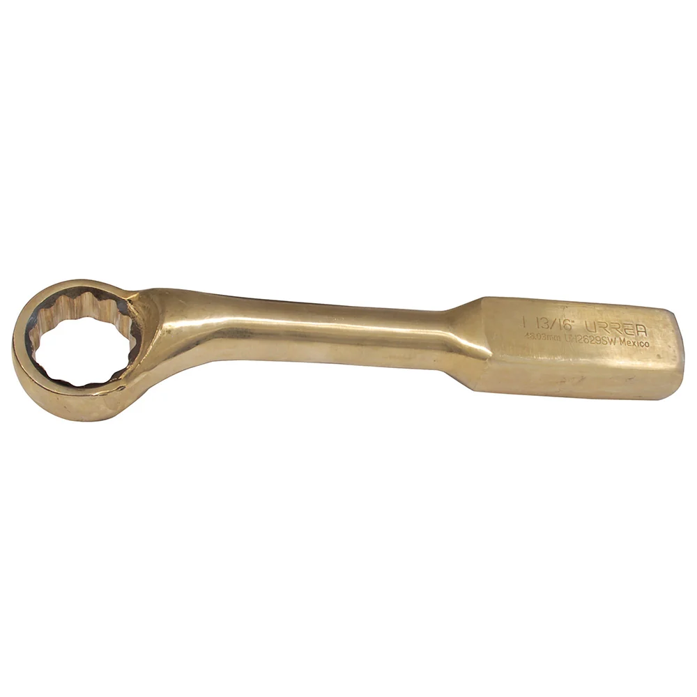Llave de golpe acodada de bronce-aluminio antichispa en pulgadas, 12 puntas, 1-13/16" Urrea URREA DS