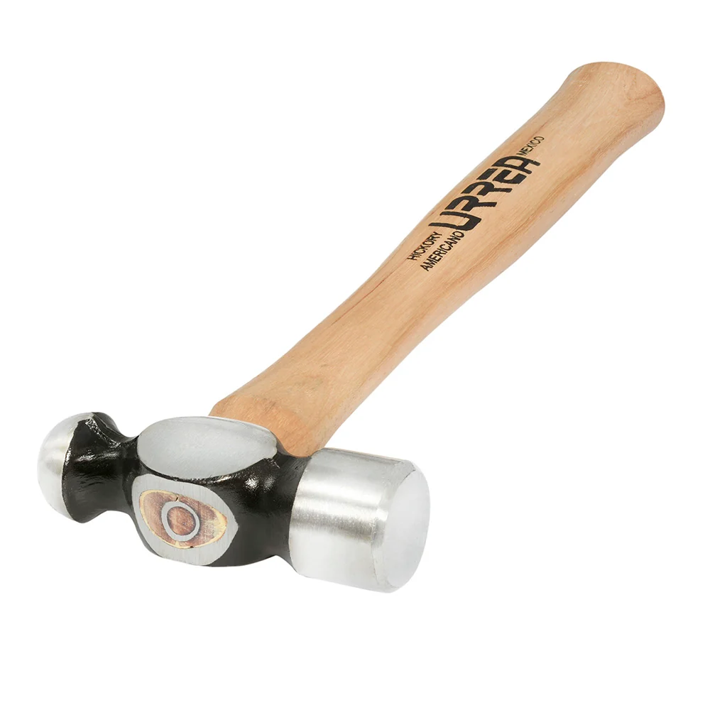 Martillo de bola maquinado con mango de madera de 12-3/8", 8 oz Urrea URREA DS