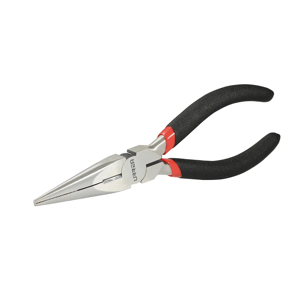 Pinza para electricista con mango rubber grip de 6-3/4" punta larga corte lateral Urrea URREA DS