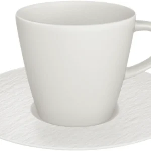 Villeroy & Boch Koffiekop en -schotel Manufacture Rock - Wit - 160 ml