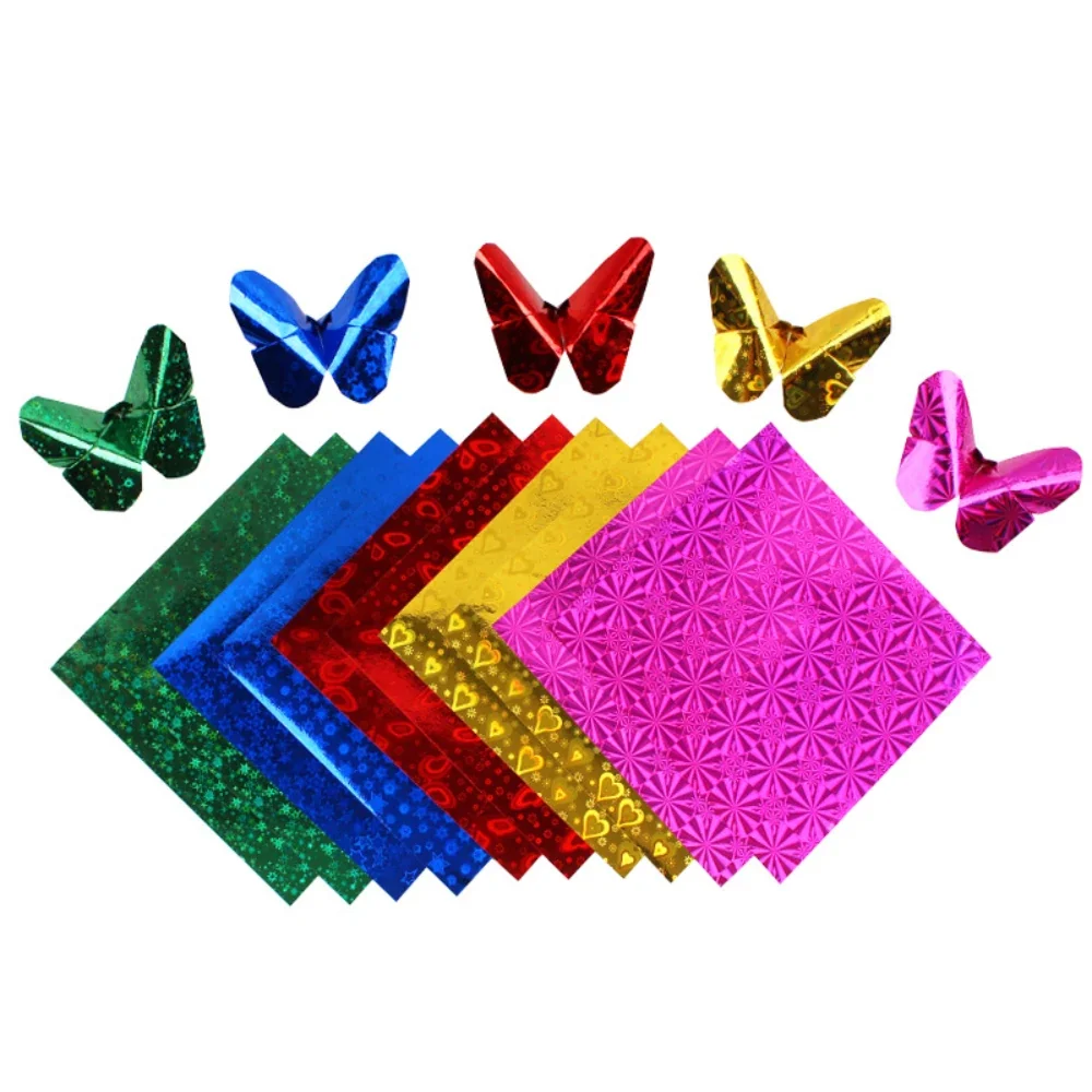 Papier voor kaarten maken en scrapbook glitter origami papier 15 x 15 cm Waren Store