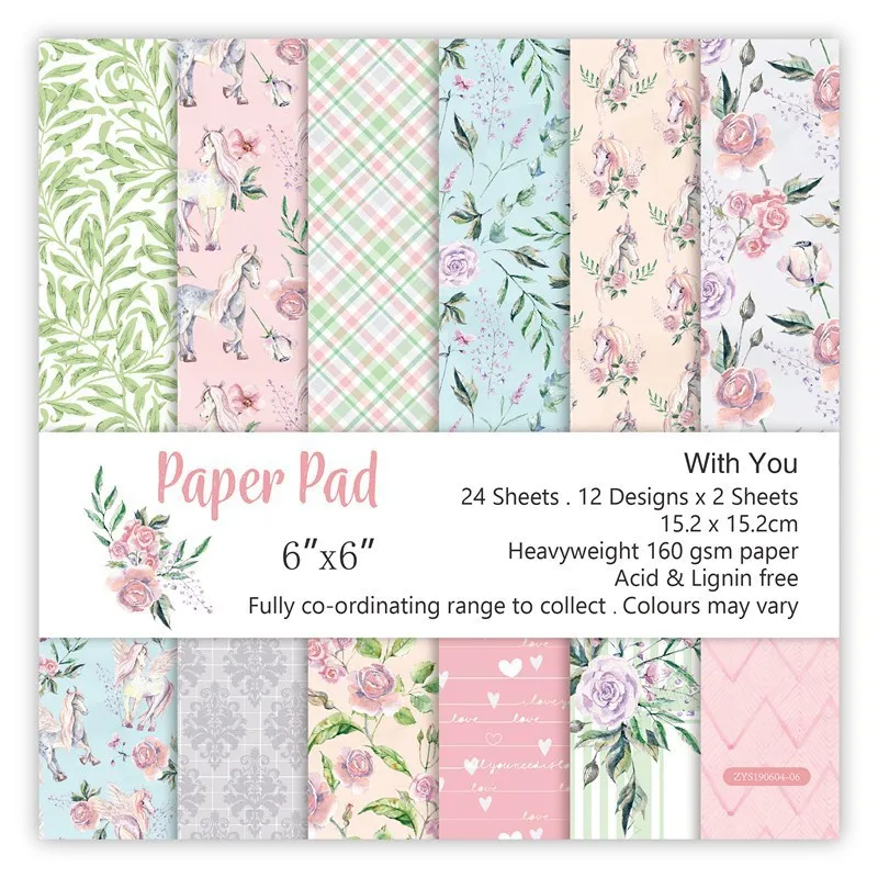 Papier voor kaarten maken en scrapbook met rozenpatroon Waren Store