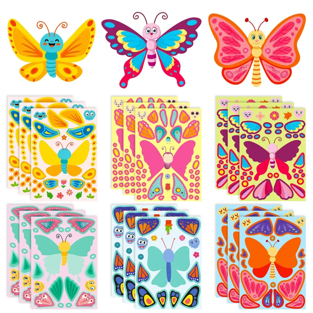 Sticker pret voor kinderen – Creatieve puzzelstickers vlinders Waren Store