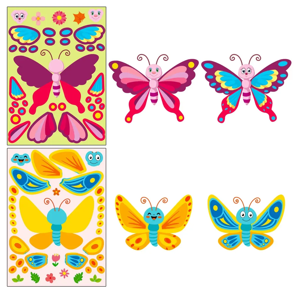 Sticker pret voor kinderen – Creatieve puzzelstickers vlinders Waren Store