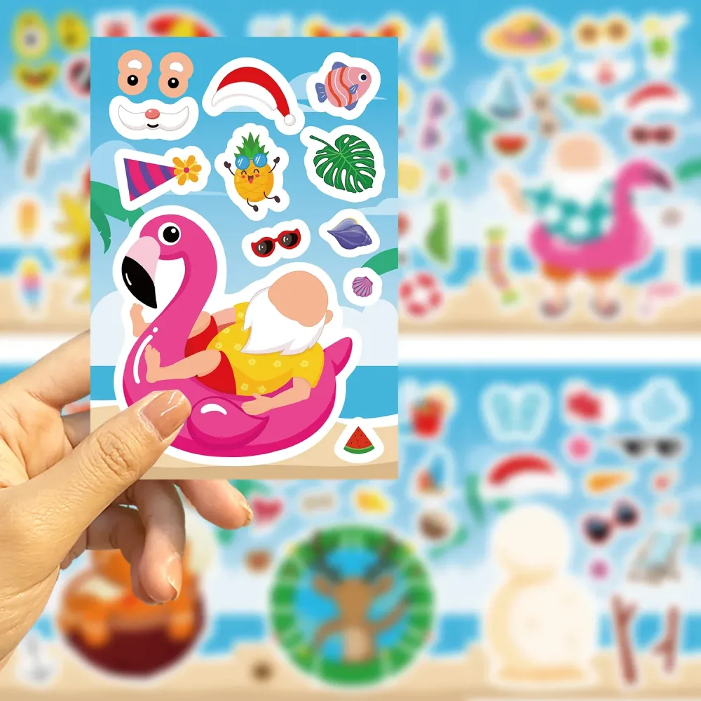 Sticker pret voor kinderen - Maak je eigen dieren gezichten set Waren Store