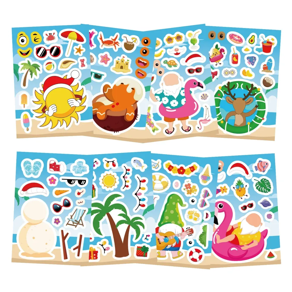Sticker pret voor kinderen - Maak je eigen dieren gezichten set Waren Store