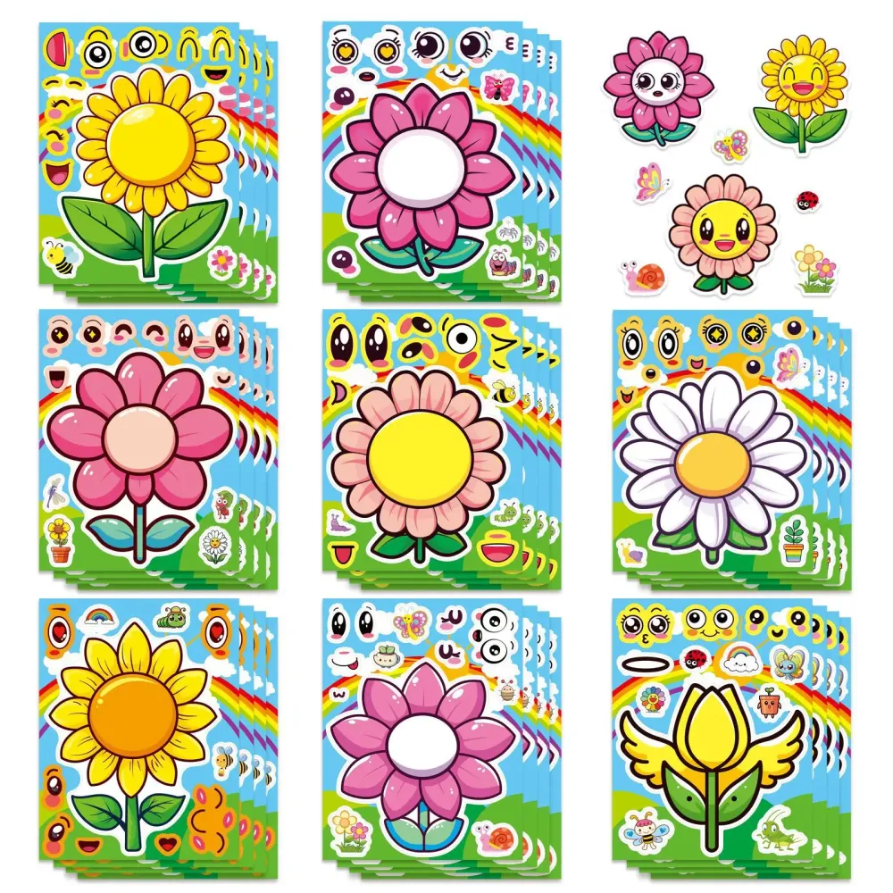 Sticker pret voor kinderen met bloemen puzzelstickers set Waren Store