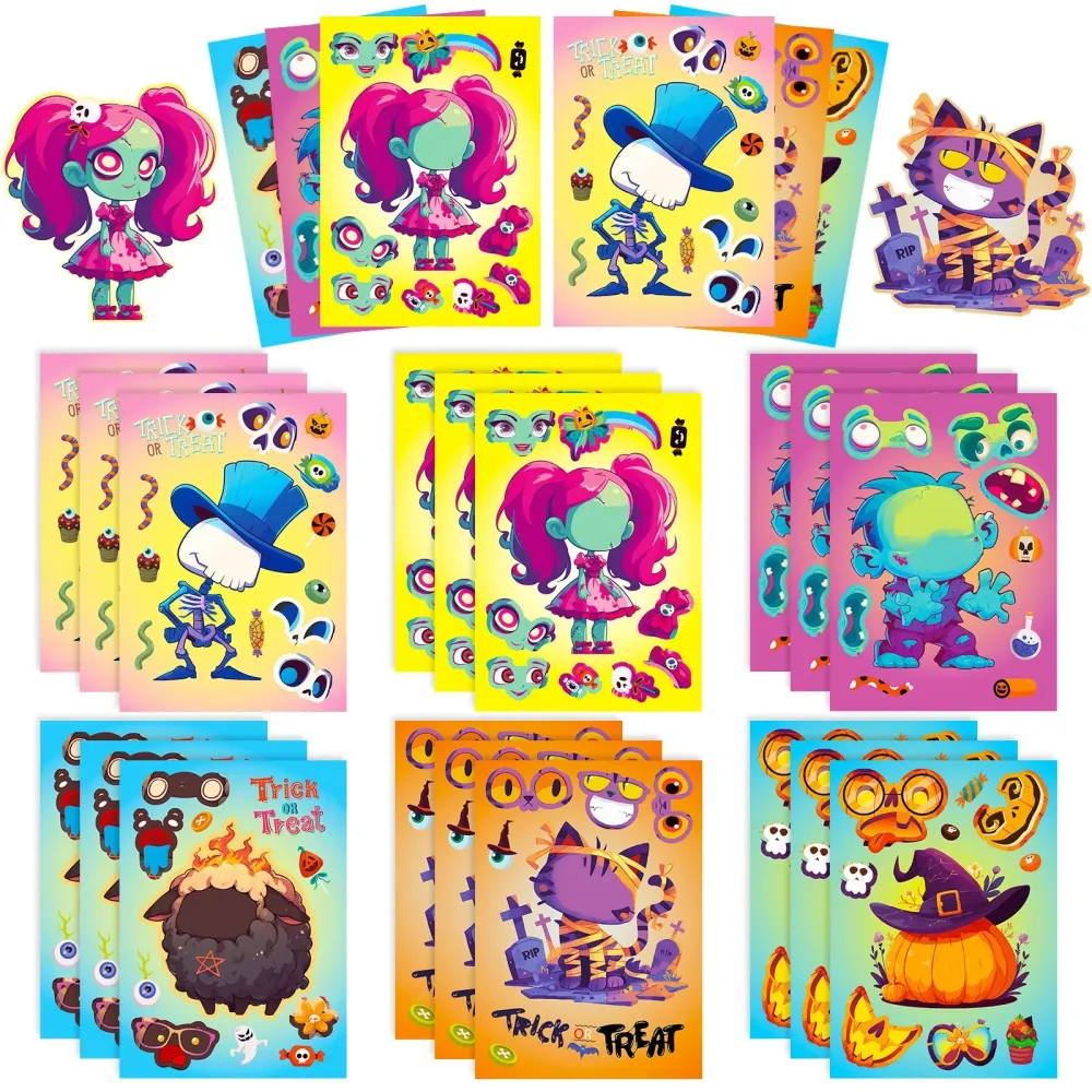 Sticker pret voor kinderen met griezelige puzzelstickers Waren Store
