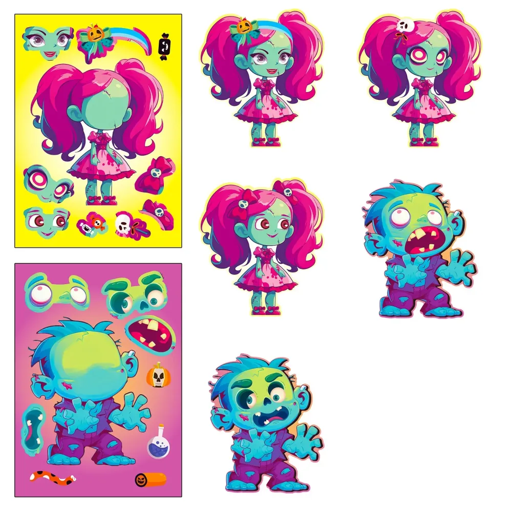 Sticker pret voor kinderen met griezelige puzzelstickers Waren Store