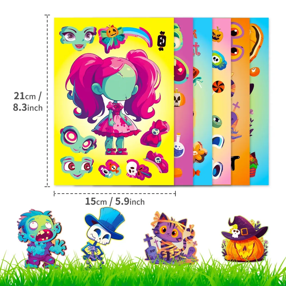 Sticker pret voor kinderen met griezelige puzzelstickers Waren Store