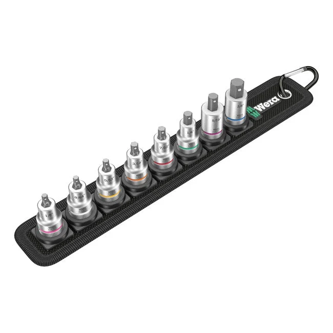 Wera dopsleutelriem met 3/8" aandrijfzeskantbits VS maten