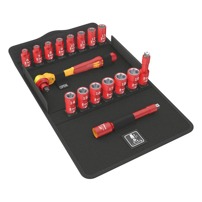 Wera Zyklop 3/8" aandrijfratel VDE set metrische maten