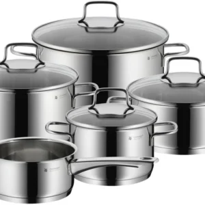 WMF Pannenset Astoria - 5 Delig - Kookpan ø 16, 20, 24 en 28 cm en Steelpan ø 14 cm