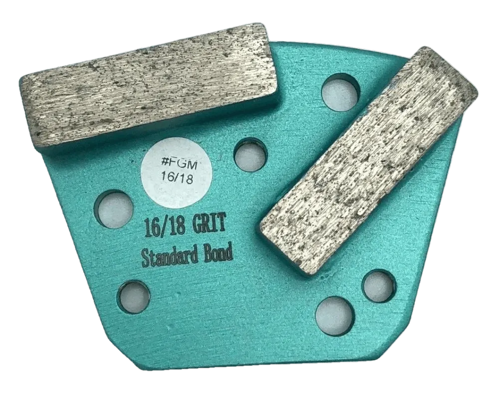 16/18 Grit Tweevoudig Square Standard Bond Med C/C Floor Grinding Shoe/Trapezoid