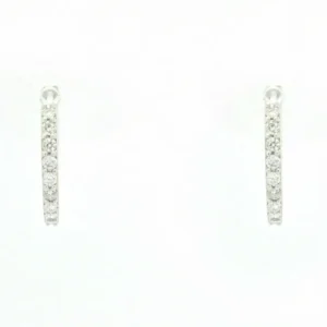 Boucles d'oreilles en or blanc serties de diamants de 0,26 ct