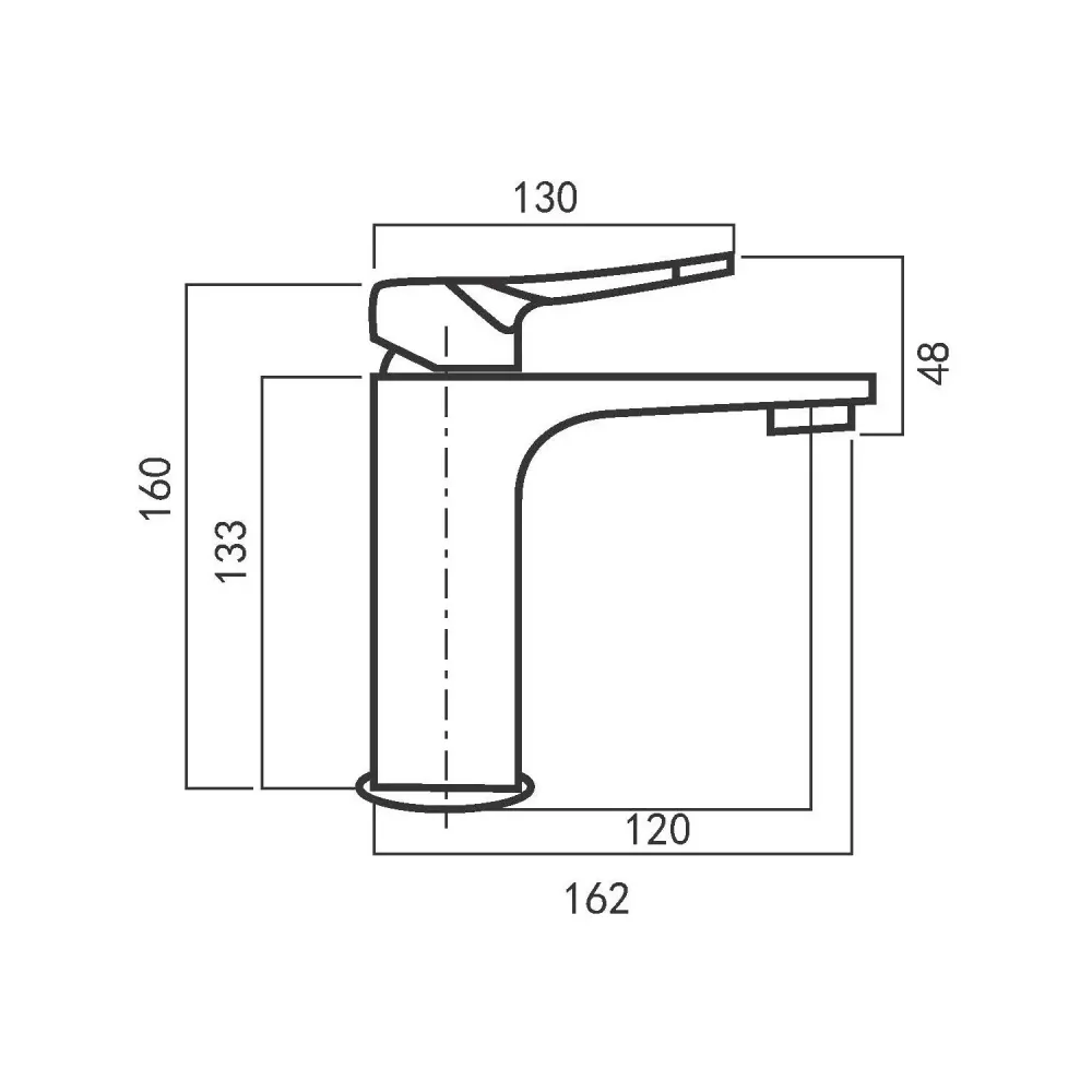 Composition mixers washbasin, bidet and two-way round shower chrome-plated geel koper Lumix - Vervaardigd volgens DIN-norm
