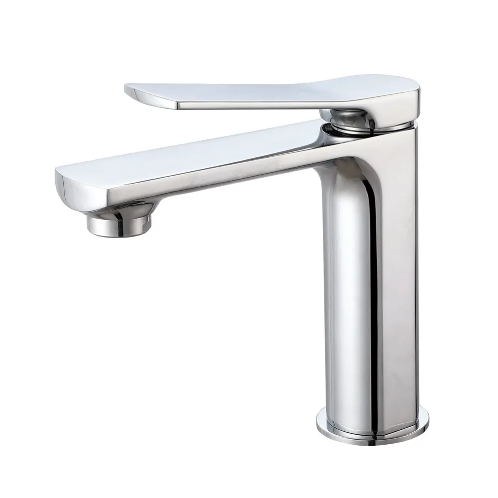 Composition mixers washbasin, bidet and two-way round shower chrome-plated geel koper Lumix - Vervaardigd volgens DIN-norm