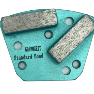 Double Square 6 Hole 60/80 Grit Med Bond Floor Grinding Shoe/Trapezoid