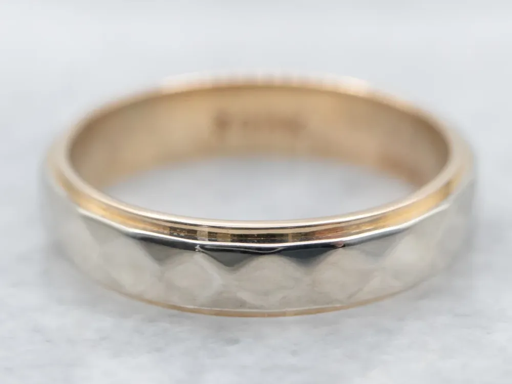 Faceted Dubbele kleur Gold Band