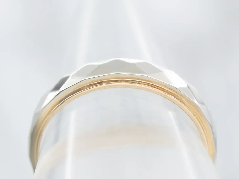 Faceted Dubbele kleur Gold Band