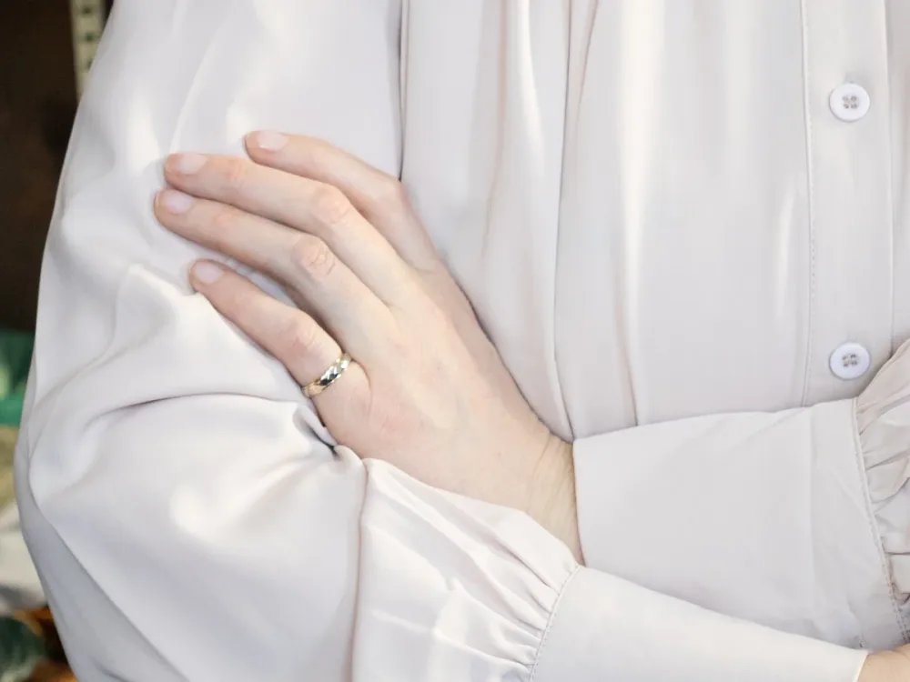 Faceted Dubbele kleur Gold Band