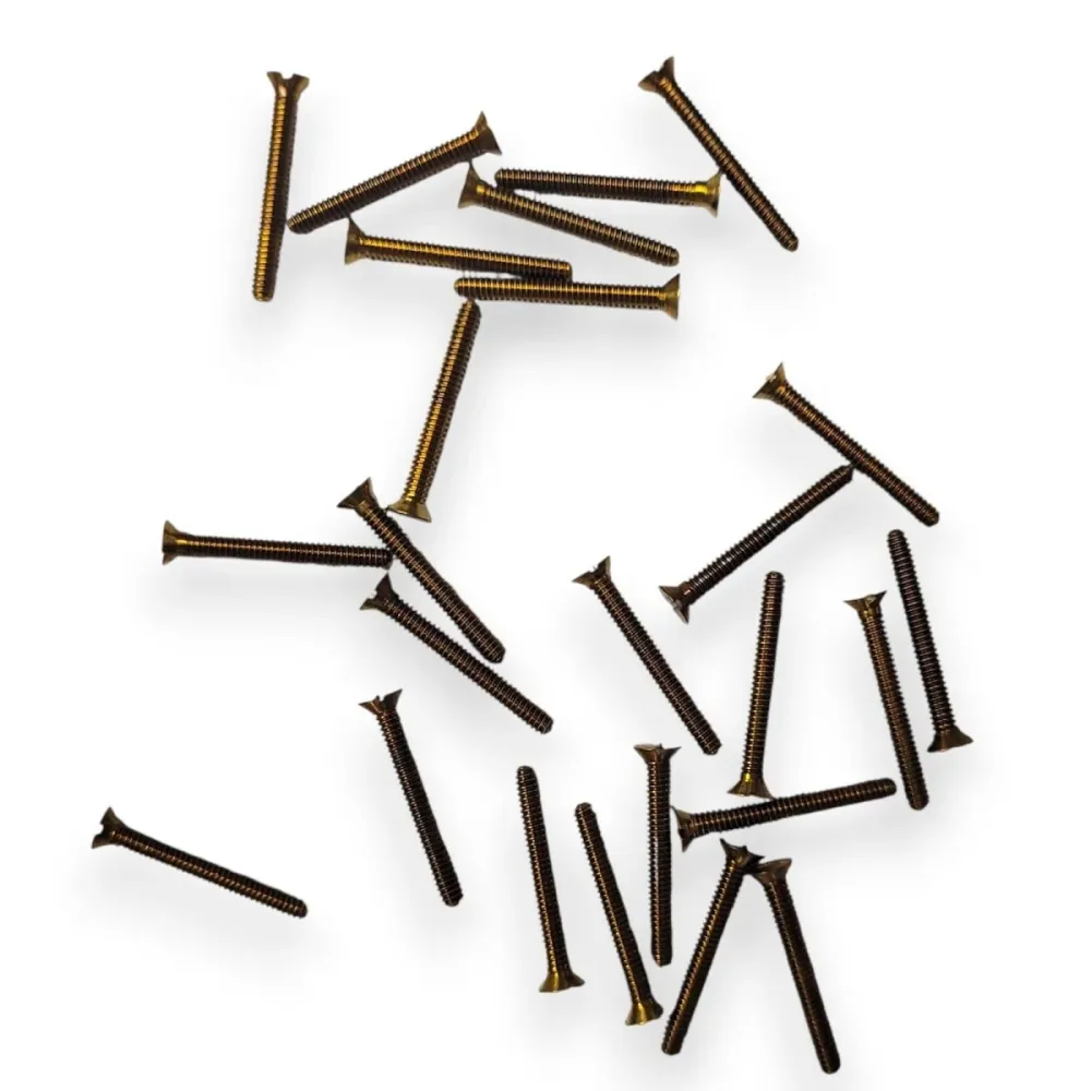 Flat Head Screws, 2-56 x 1/2" Package 25