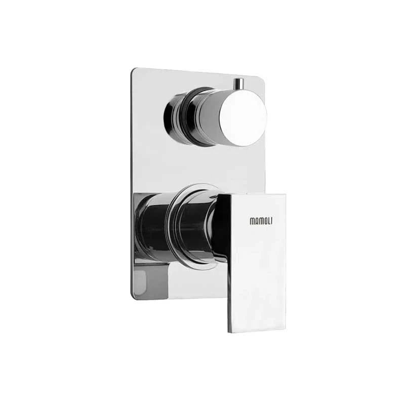 Gecertificeerd Built- shower mixer 2-way diverter chrome-plated geel koper Feel collection Mamoli Rubinetterie