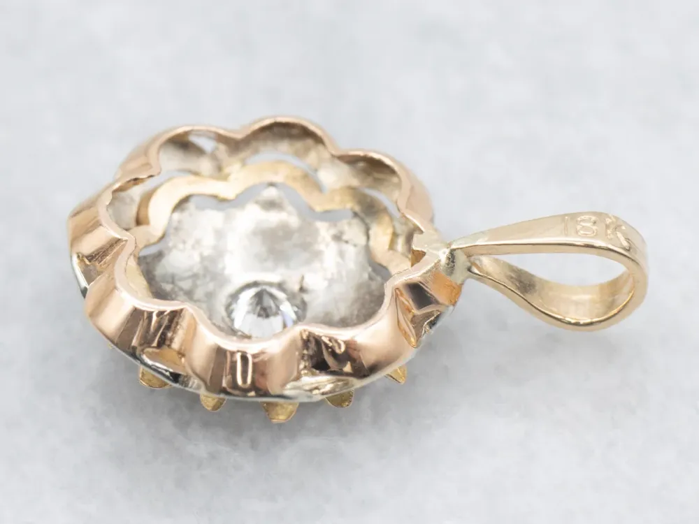 Gecertificeerd Combinatie Gold Mix Era Diamond Pendant