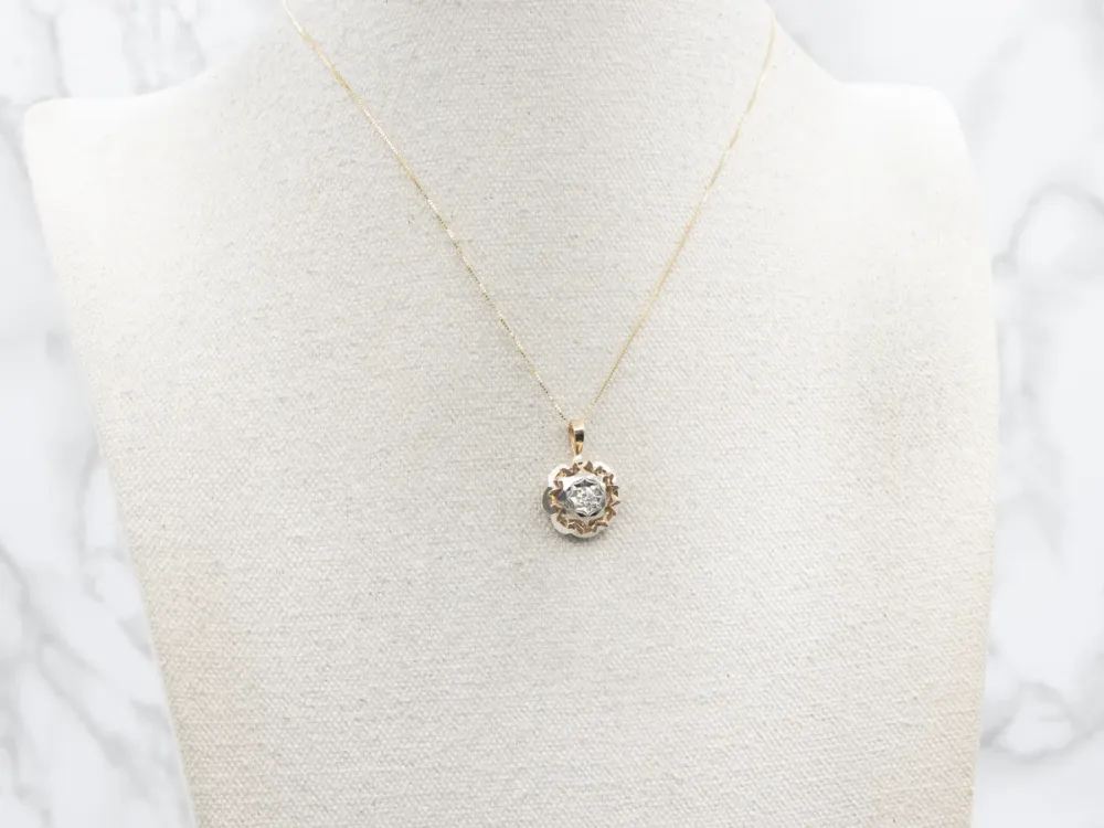 Gecertificeerd Combinatie Gold Mix Era Diamond Pendant
