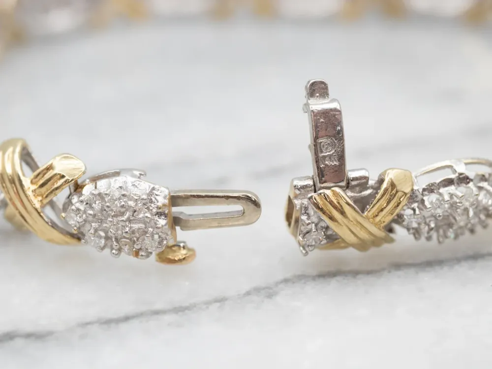 Glittering Two tone Diamond Bracelet met CE-Keurmerk