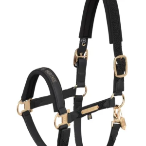 Heritage AW24 Faux Leather Double Pin Headcollar Softshell Ravenzwart X-Full