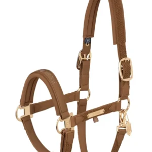 Heritage AW24 Faux Leather Dubbel Pin Headcollar Softshell Almond X-Full