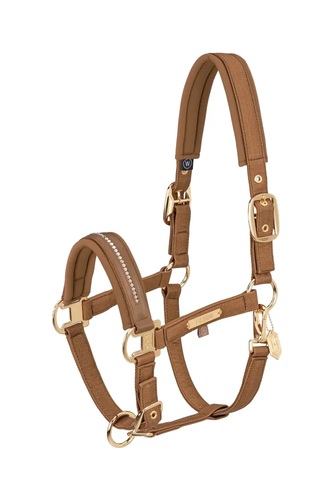 Heritage AW24 Glam Crystal Tweeling Pin Headcollar Almond X-Full