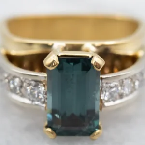 Industrieel Zwaar Belast Funky Two Tone Spinel and Diamond Ring