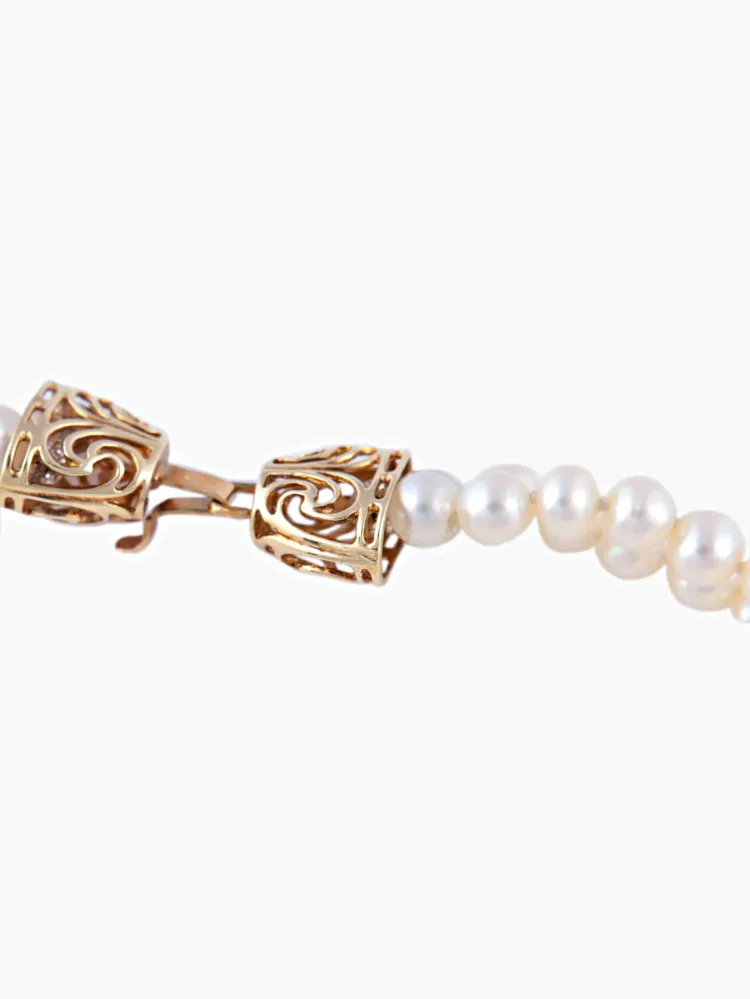 Industrieel Zwaar Belast 2 Row Pearl Bracelet