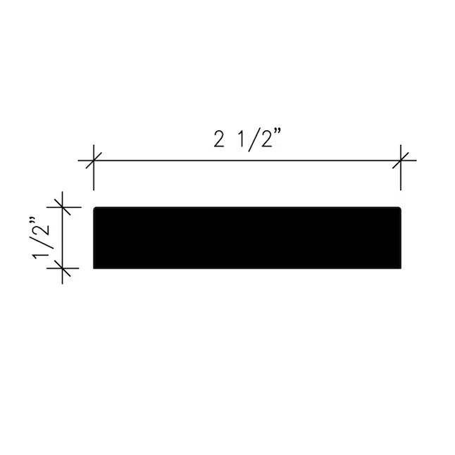 Inteplast Group Building Products 1/2- x 2-1/2- x 8-ft Contemporain Finished Polystyrene 8025 Baseboard Moulding