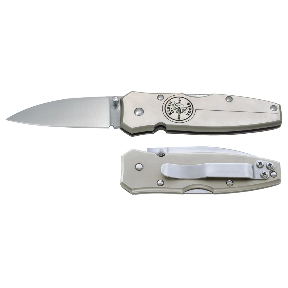 KLEIN TOOLS 2-1/2" Drop Point Blade Lockback Knife