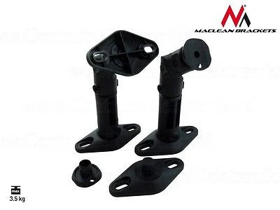 MacLean MC-528 Wall Mount Speaker Bracket 2 PCS Verstelbare universele vaste stof - Vervaardigd volgens DIN-norm