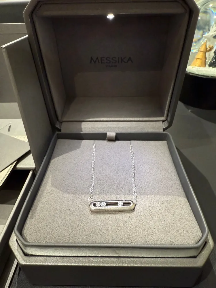 MESSIKA - Move Necklace White Gold - Dubbel Chain met CE-Keurmerk
