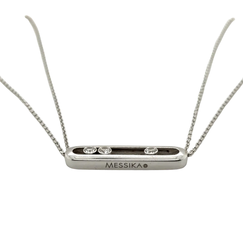 MESSIKA - Move Necklace White Gold - Dubbel Chain met CE-Keurmerk